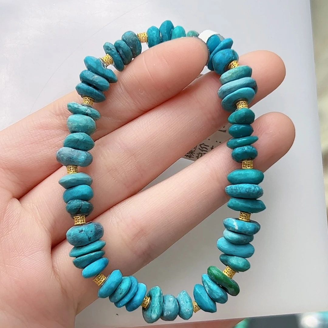 绿松石珠宝奇石18K金镶嵌