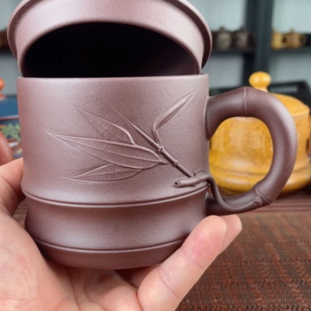 【闪购商品】茶杯紫砂宜兴原矿紫砂盖杯微瑕