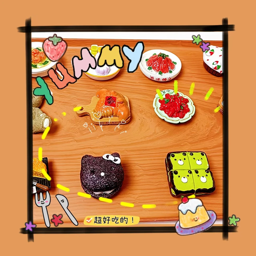 （随便挑）树脂食玩创意立体3D冰箱磁性贴