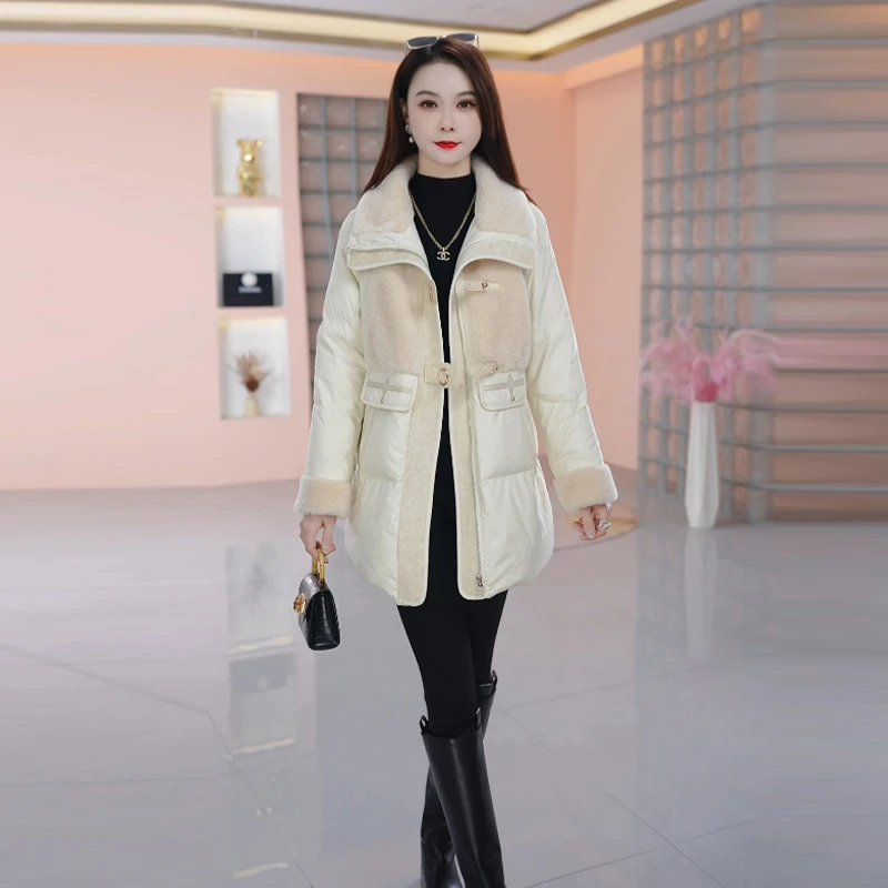 【羽绒服】冬季白鸭绒羽绒服百搭新款气质休闲保暖外套女冬款