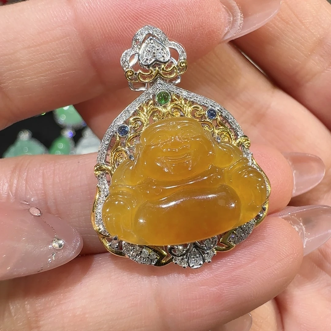 【闪购商品】颈饰18K金镶嵌翡翠