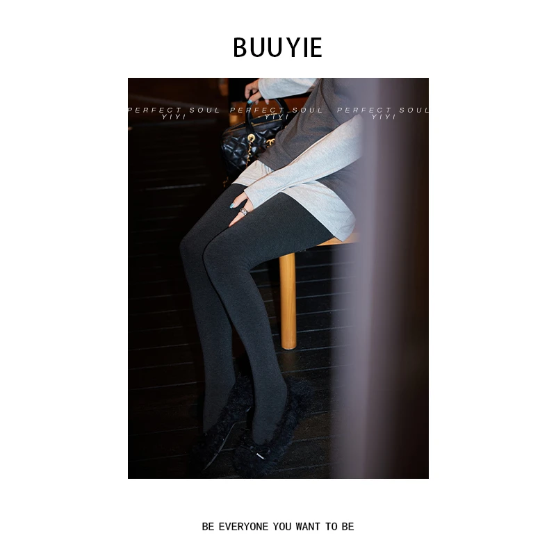 BUUYIE 25SS【隅安】保暖修身秋冬外穿显瘦春秋打底裤袜 250983