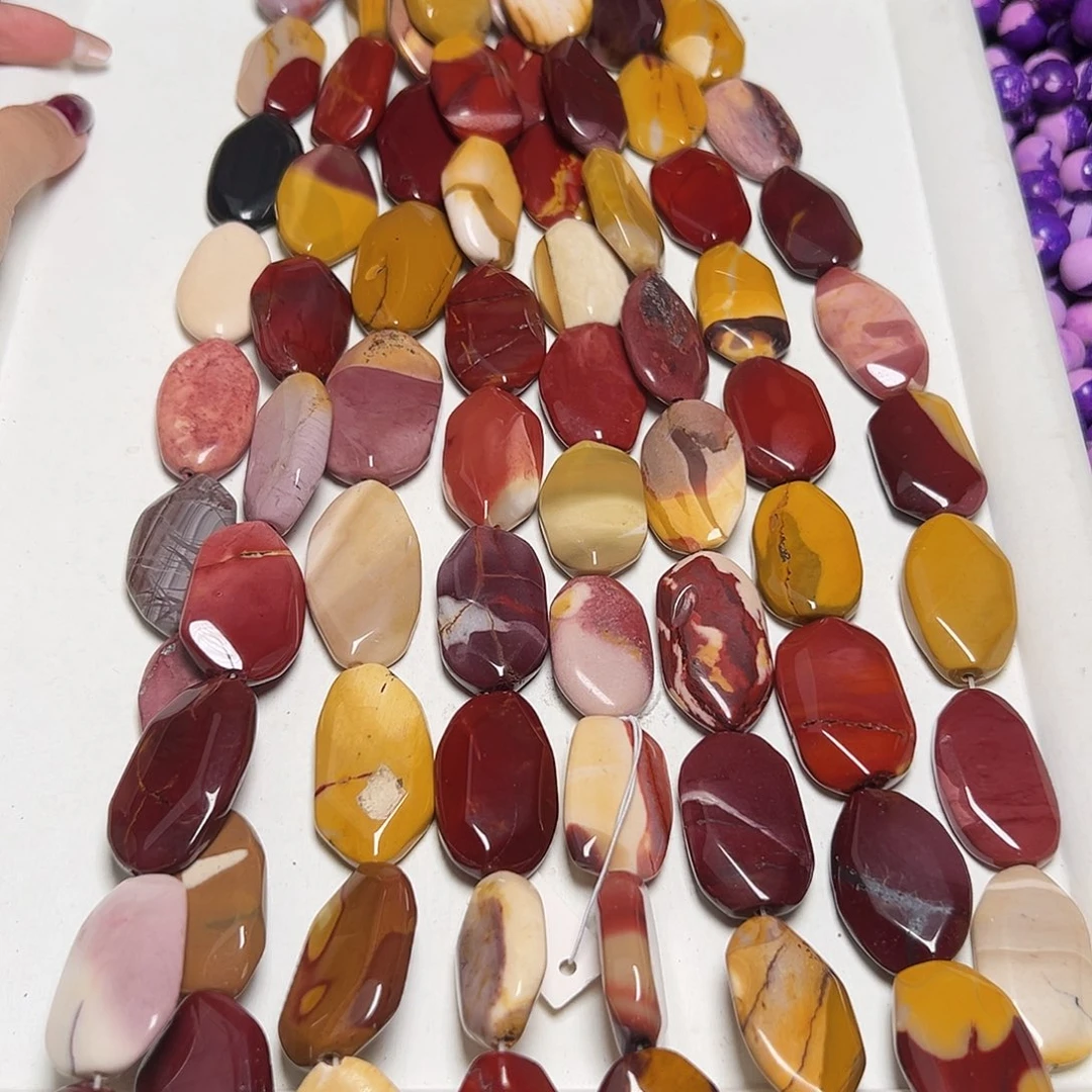 玛瑙/玉髓足银镶嵌珠宝半成品X709海洋玛瑙随形一条