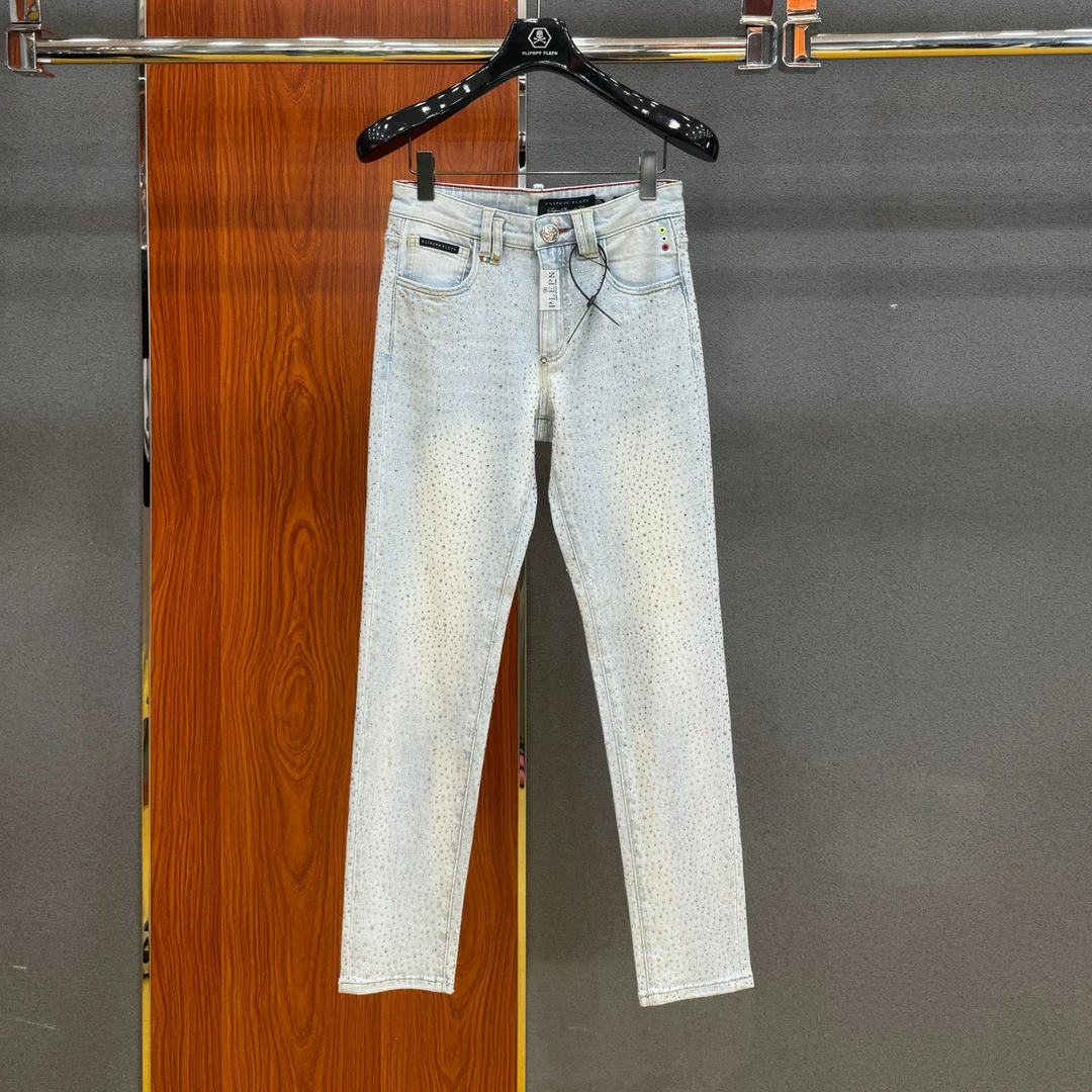 PLIPHPP PLEPN正品PP满天星  满钻高奢时尚修身牛仔裤9919