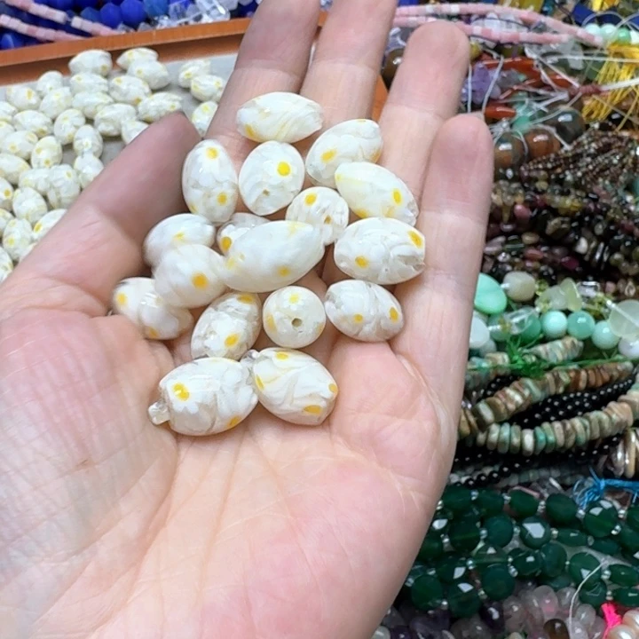 合金玛瑙/玉髓珠宝半成品20颗琉璃