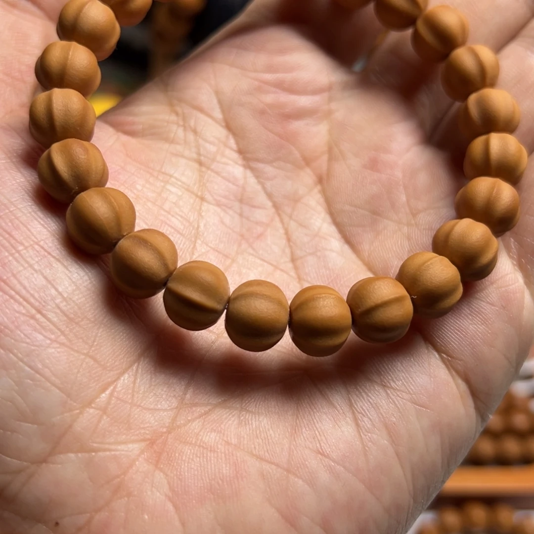 手串猴头核桃全品橘皮纹理哑光小鲨鱼尺寸9+