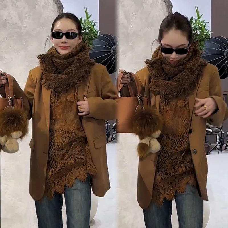 2025秋季新款时尚显瘦气质网红高档洋气女高级百搭宽松大码外套潮