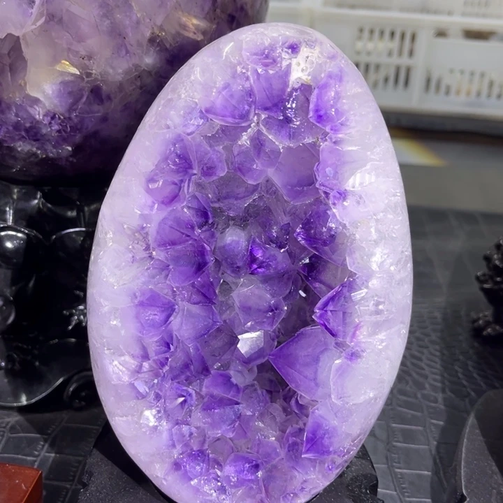 水晶珠宝半成品未镶嵌紫大牙蛋