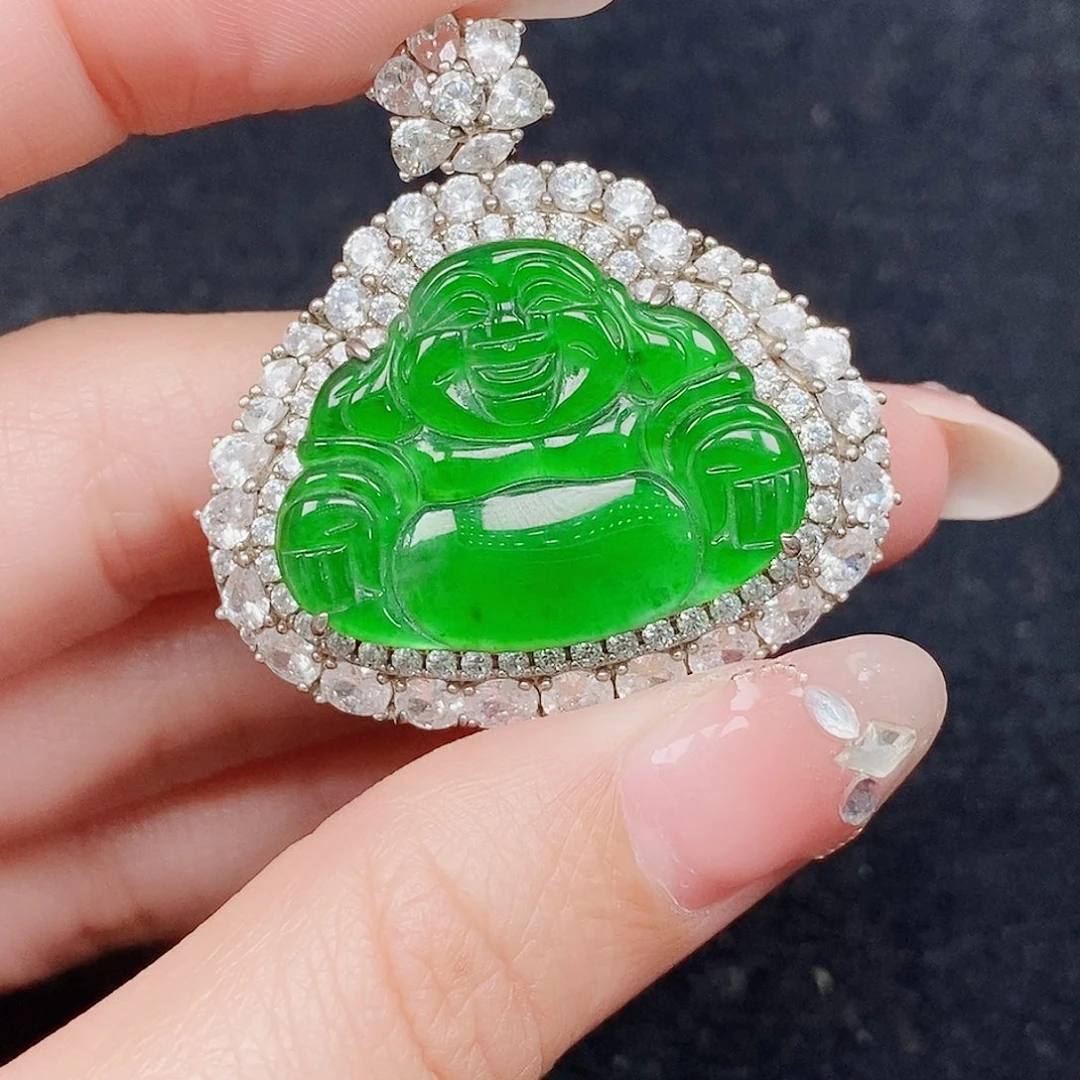 颈饰银S925镶嵌翡翠翡翠