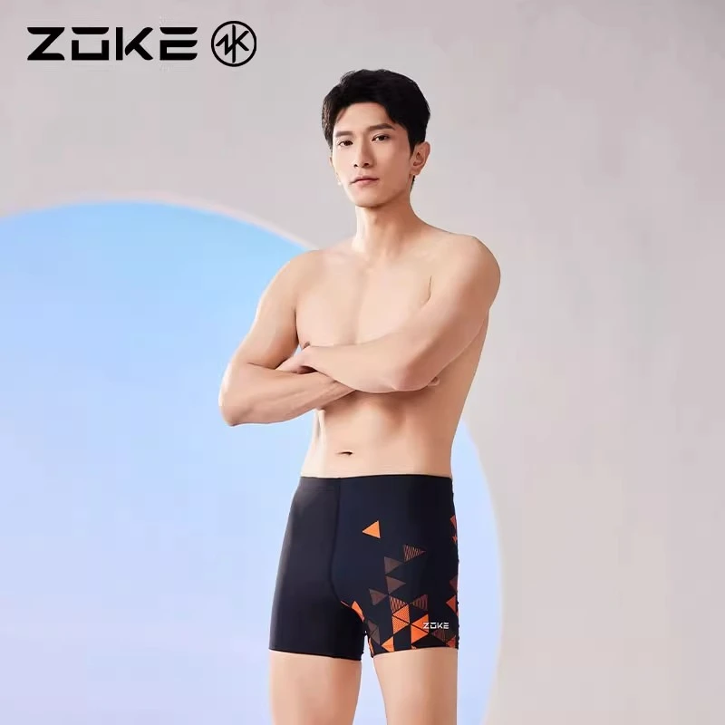 洲克男士泳裤平角专业游泳训练zoke速干学生比赛速干2025新款温泉