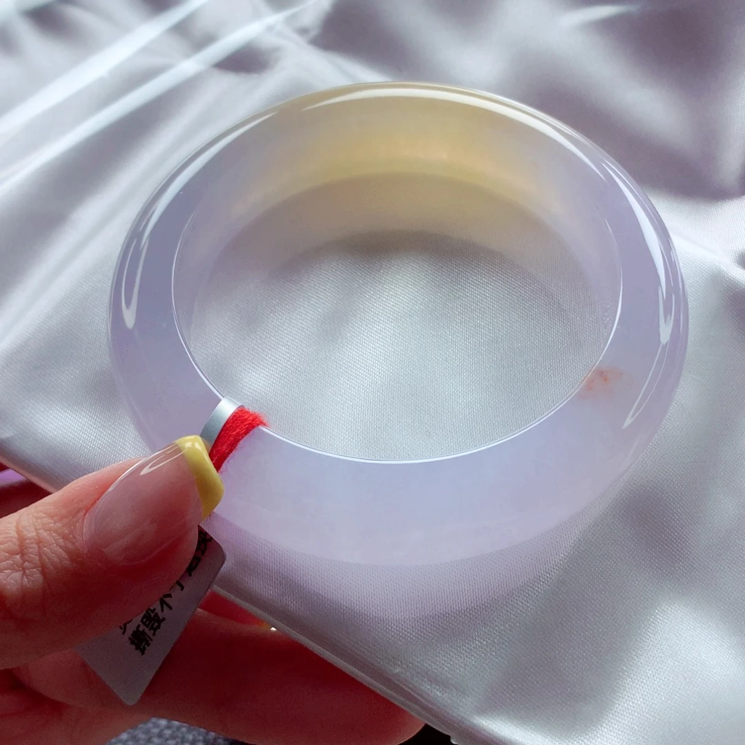 翡翠未镶嵌手镯54.5 特色仙双彩种色兼备 灵