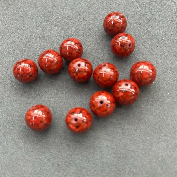 含辰砂工艺品高含量晶体k14m吊坠8126