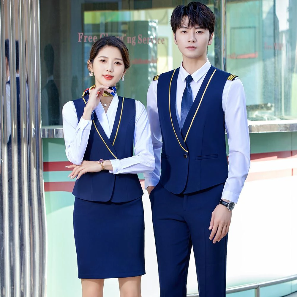 KTV酒吧酒店美容院前台工作装女高端服务员工作服男女制服套装