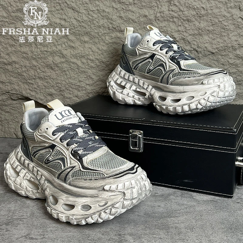 法莎尼亚轻便软底老爹鞋新款增高厚底休闲鞋韩版潮流脏脏运动鞋子