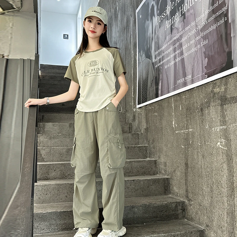 女大童套装夏装2025新款儿童装洋气网红夏天女童夏季高级感两件套