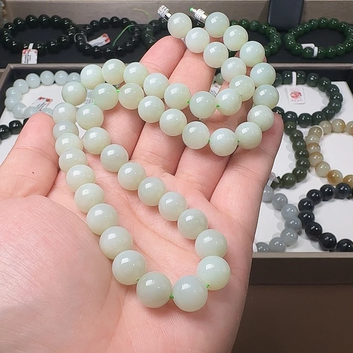 未镶嵌手链和田玉10 俄白