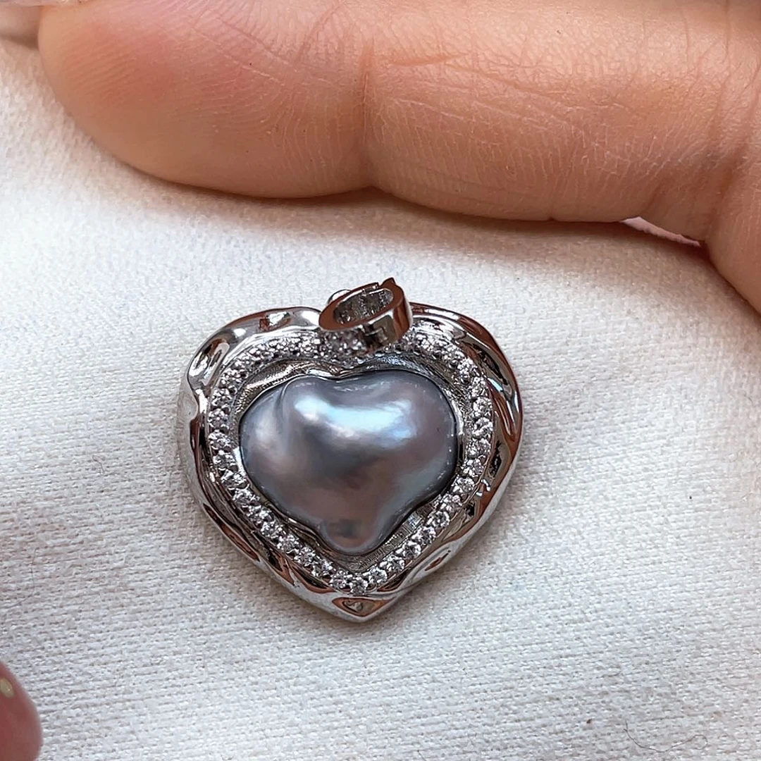 银S925镶嵌海水珍珠颈饰