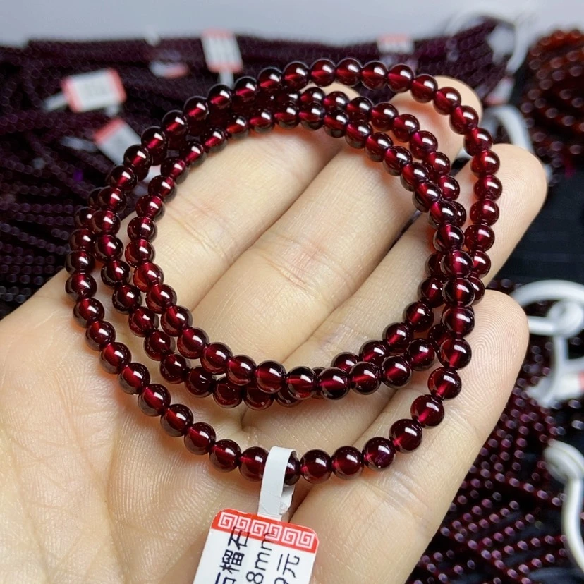 【闪购商品】石榴石手链未镶嵌4.8毫米