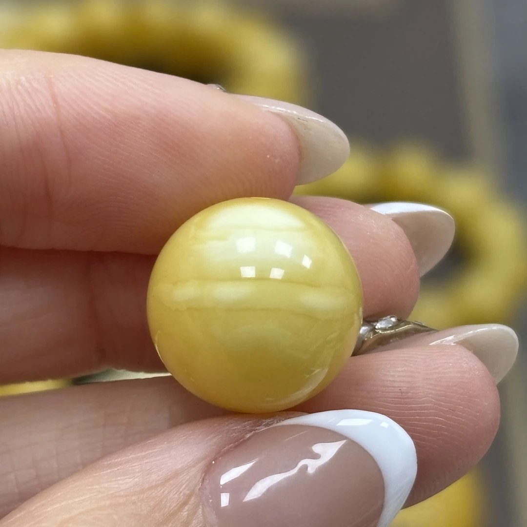 14.5mm 小妖珠宝天然原矿琥珀蜜蜡