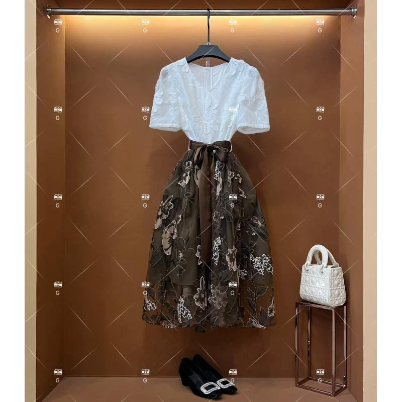 【G】春夏丨设计师轻奢气质印花女士连衣裙 GS-55112