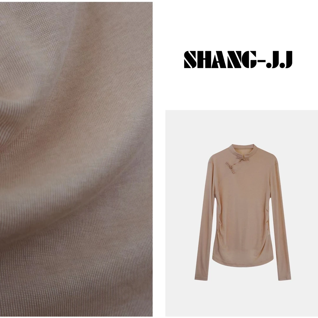 【向云端】莱赛尔+羊毛国风盘扣上衣女新中式旗袍风针织衫q130024p