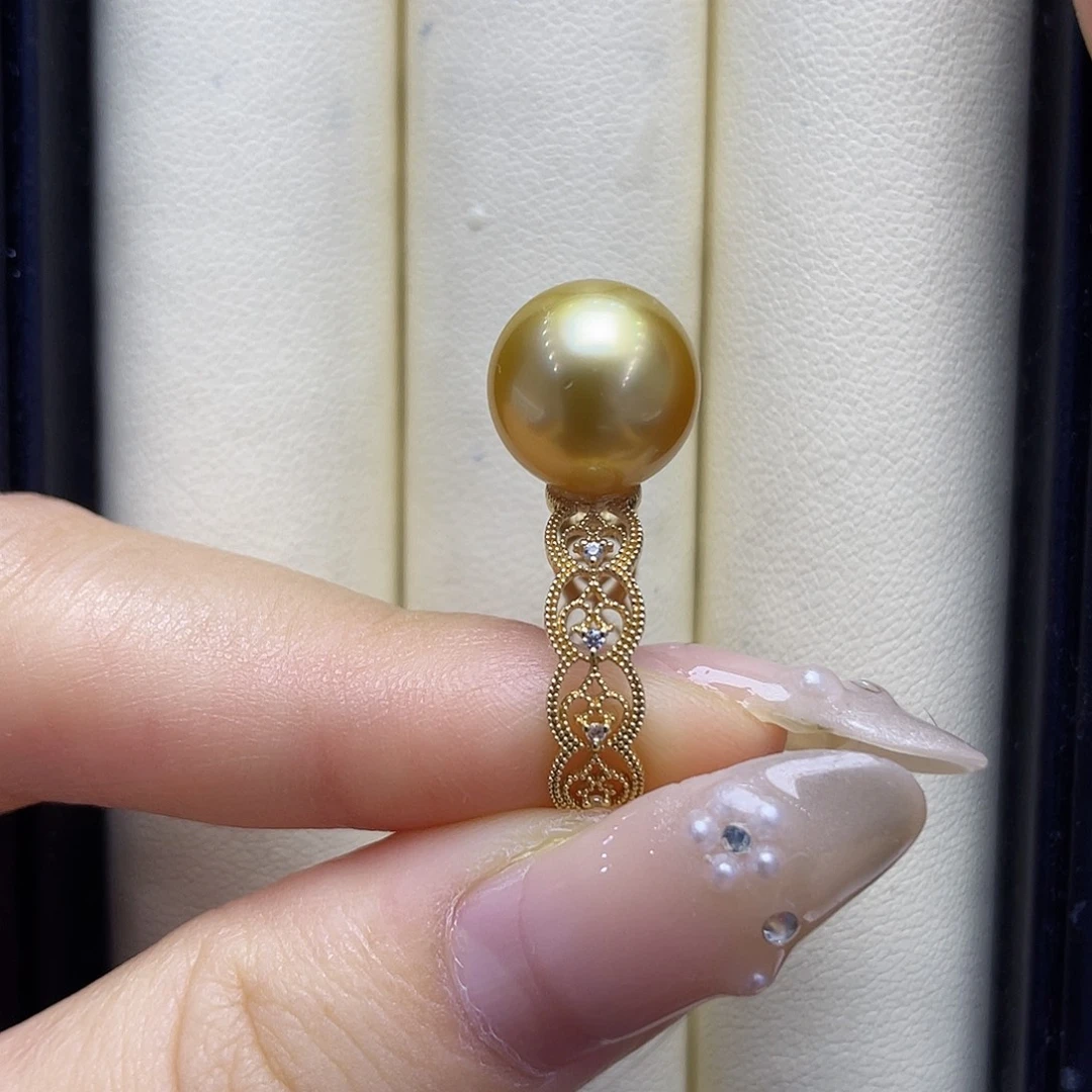 戒指海水珍珠18K金镶嵌