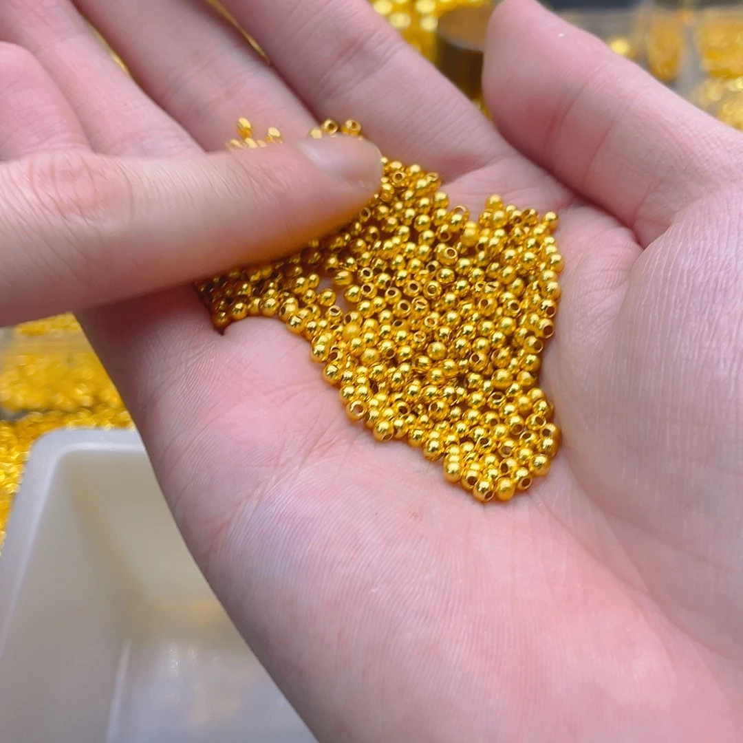 锆石铜合金高货古法珠3mm50颗