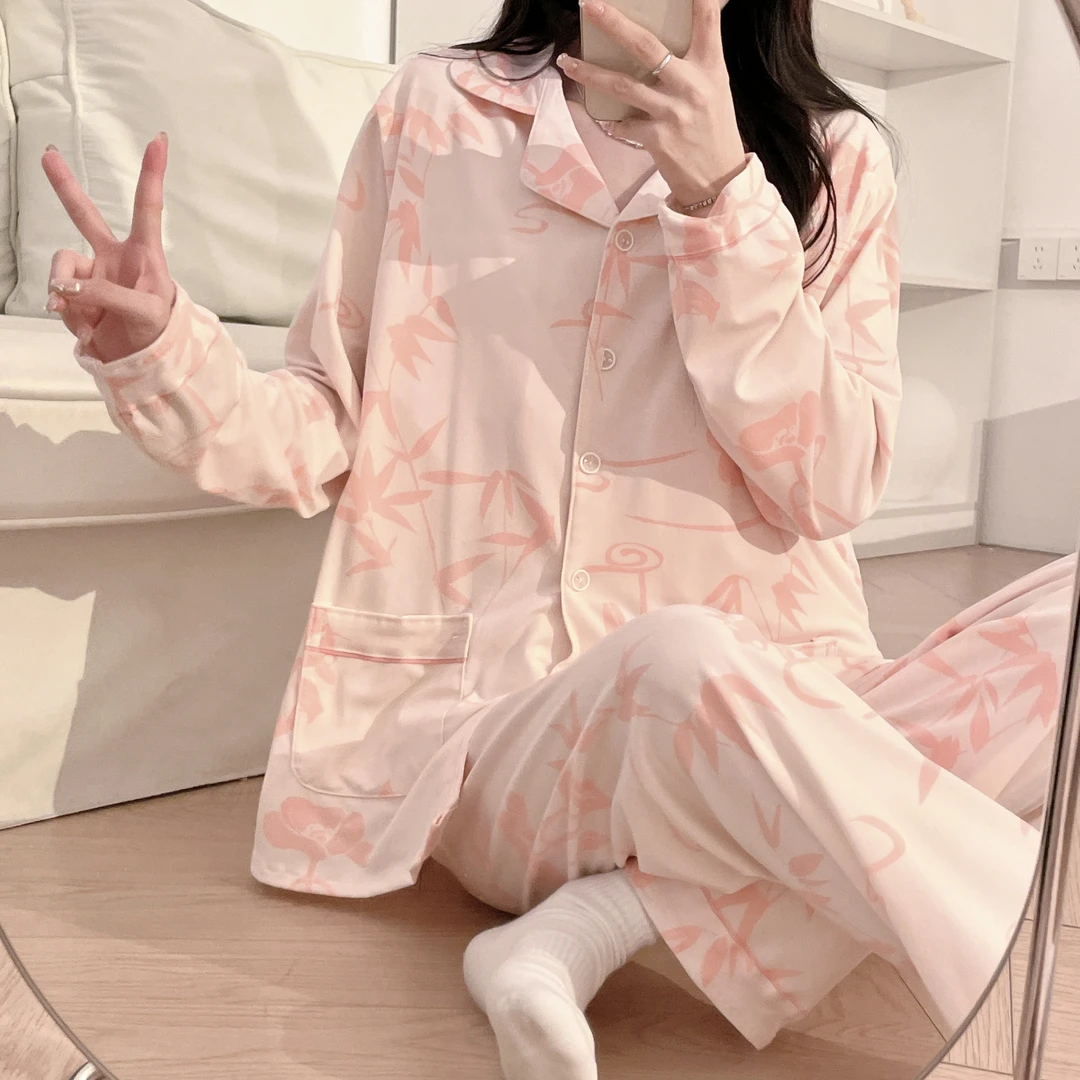 【带胸垫】四季款纯棉月子服孕妇产后喂奶产妇哺乳怀孕期睡衣
