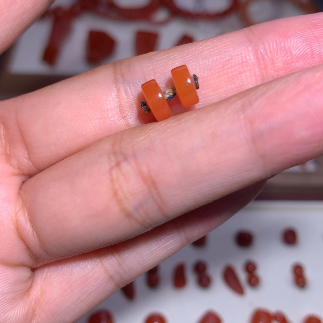 未镶嵌药片隔珠南红玛瑙7×3