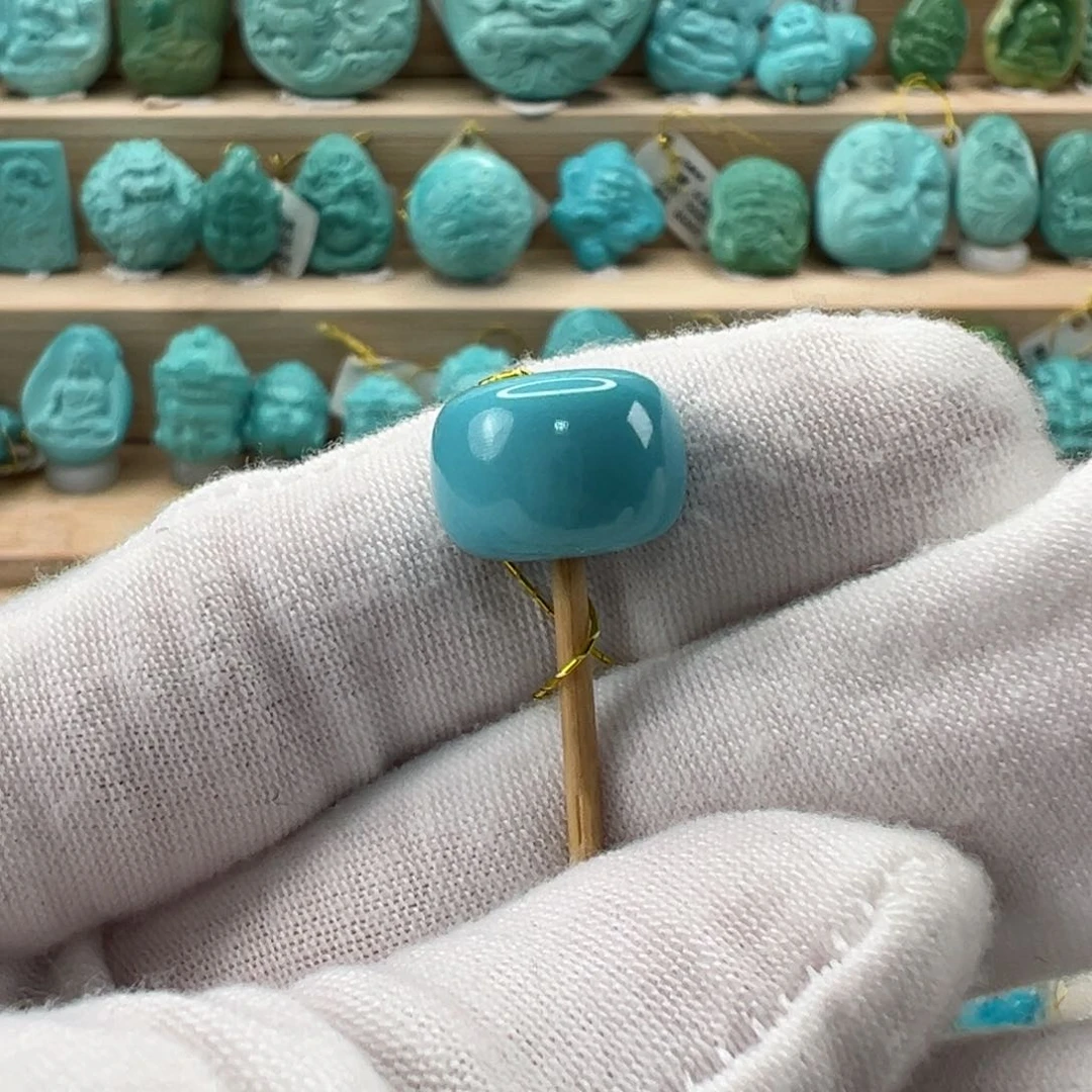 未镶嵌绿松石老型珠13.1x9.4mm