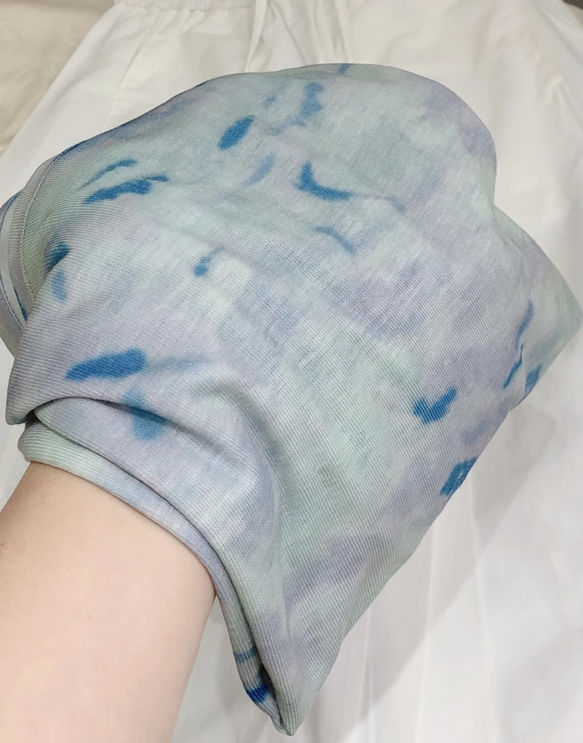 宝衣家 蓝调 夏季柔软舒适天丝短袖衫