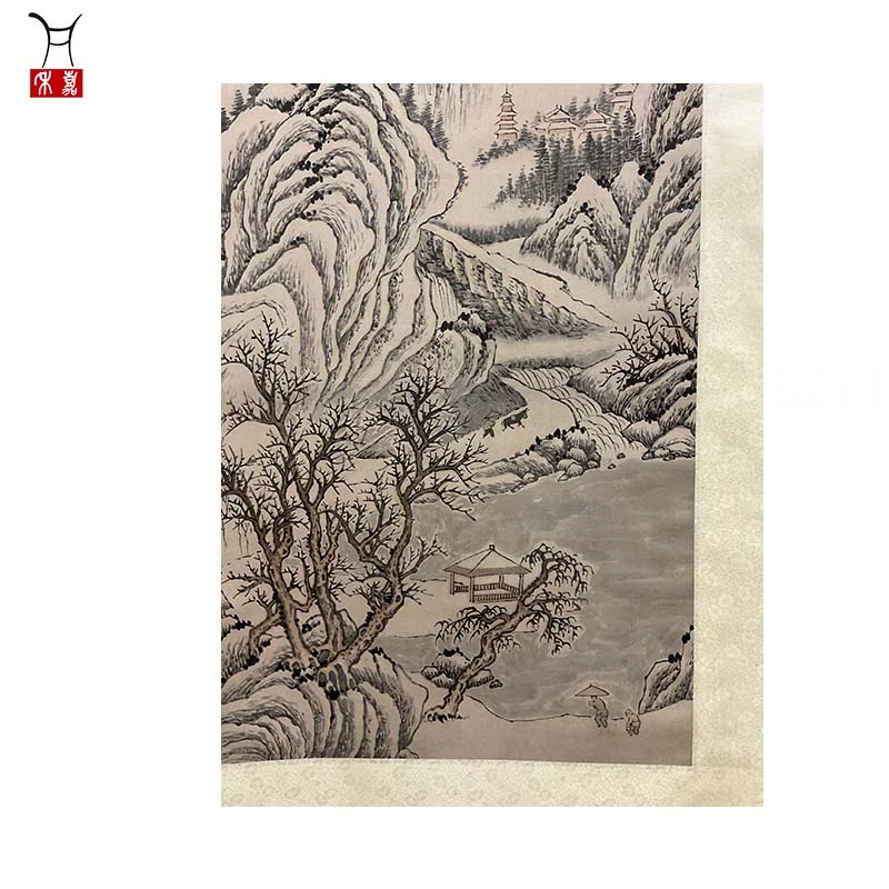 O1104山水立轴52x119/5.5平尺