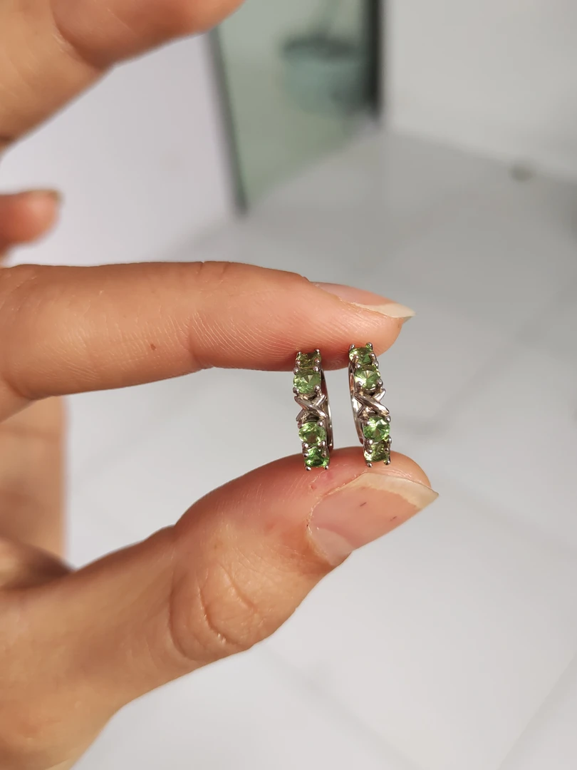 ［如一珠宝］石榴石沙弗莱耳环