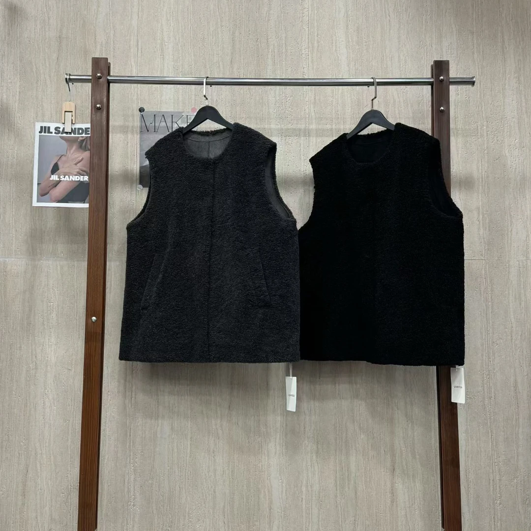 叁谷原创 中长款圆领马甲