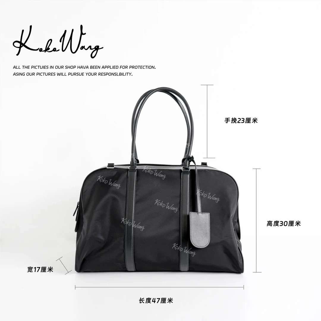 KOKOWANG 新款进口小牛皮时尚大容量手提包旅行包556195F17S25