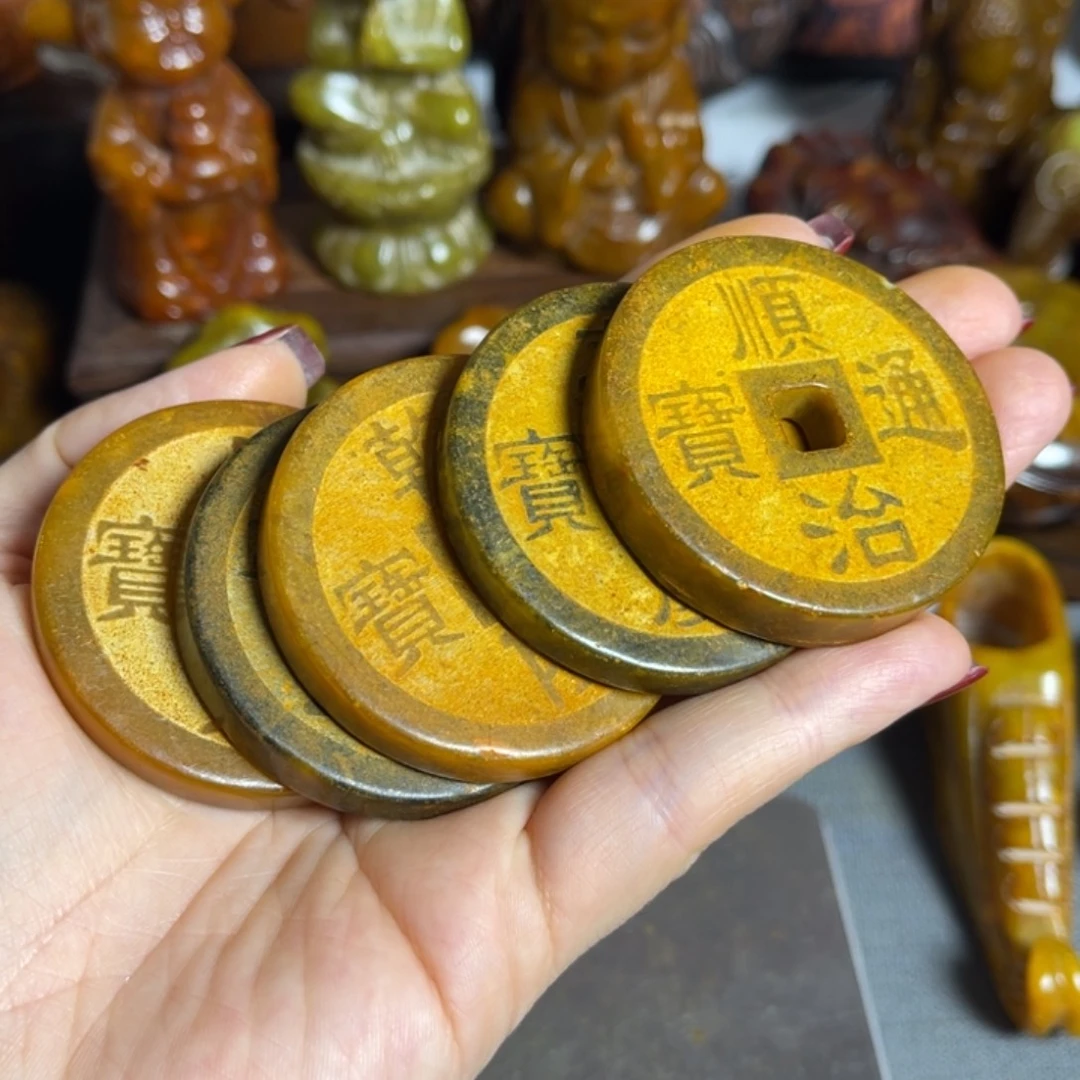 蛇纹石玉合金颈饰