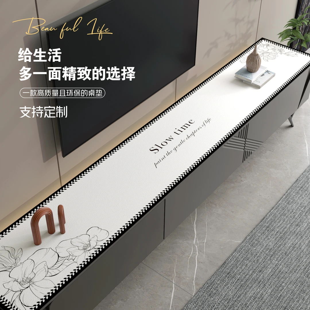 现代简约餐桌垫桌布防水防油免洗高级茶几桌垫防烫隔热桌面保护垫