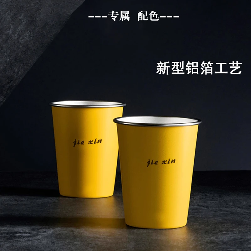 小米黄一次性杯子加厚纸杯高档闪电黄商用待客一次性水杯整箱批发