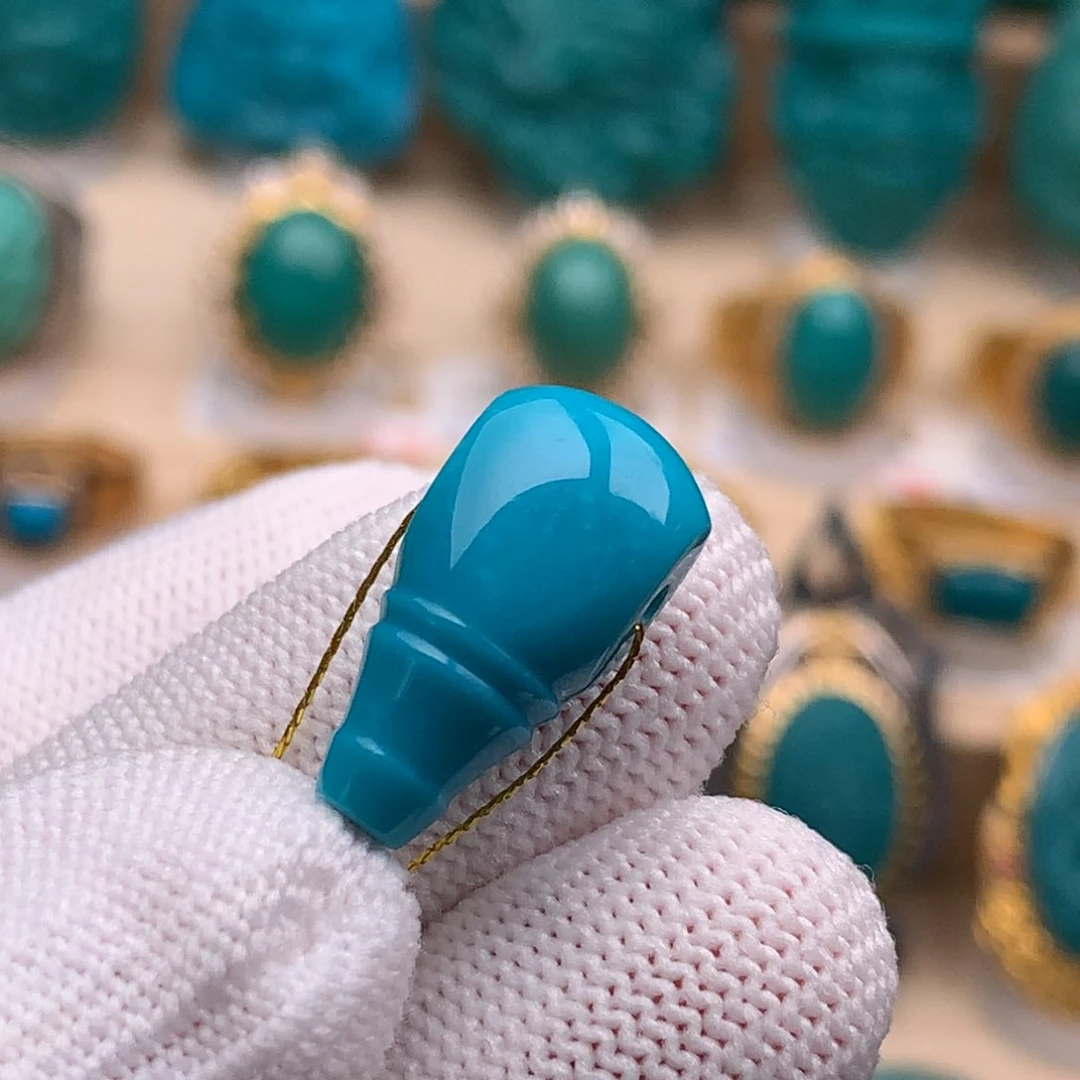 未镶嵌绿松石珠宝奇石9.5mm