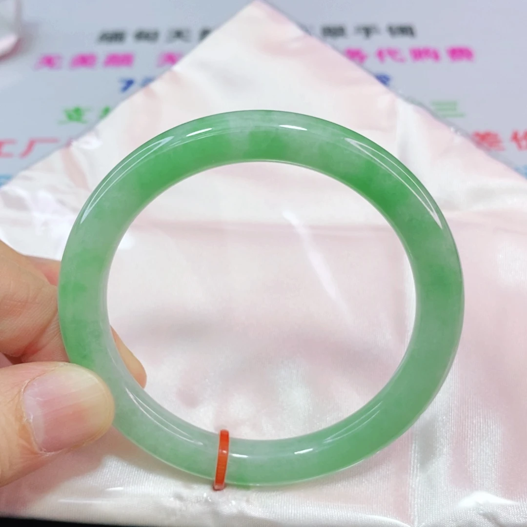 未镶嵌手镯翡翠54.5圈口圆条