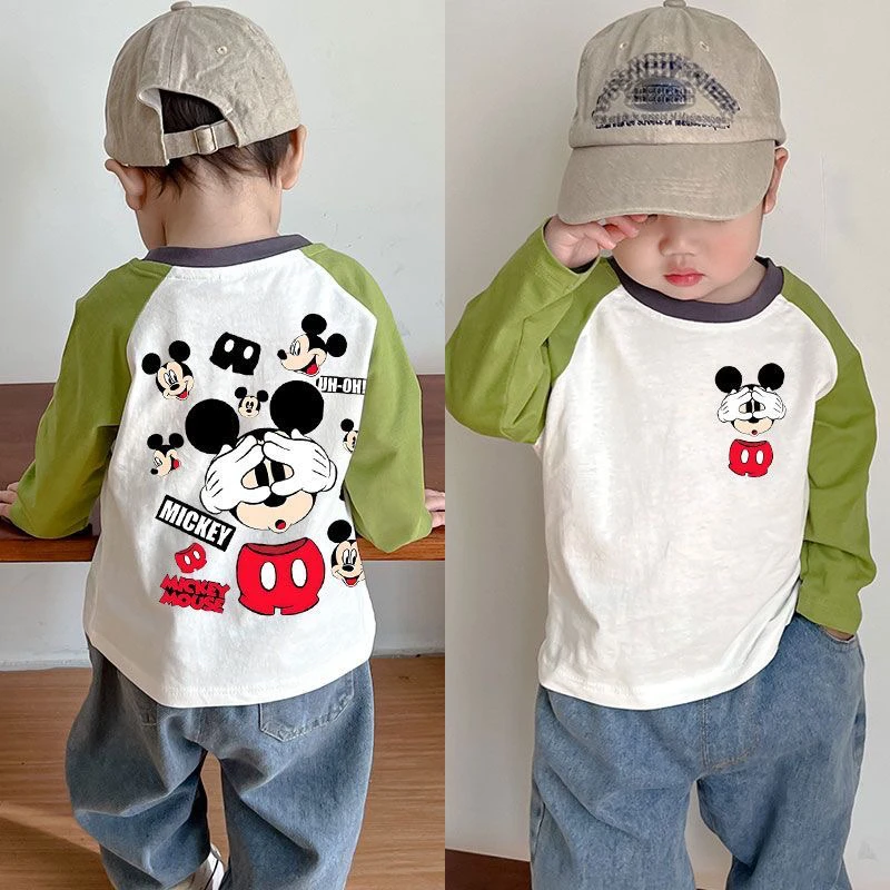 男童插肩长袖T恤春秋装中大儿童新款宽松上衣纯棉潮牌男童打底衫t