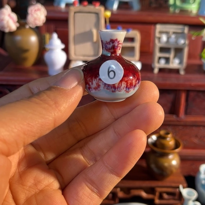 摆件微陶老王迷你花瓶