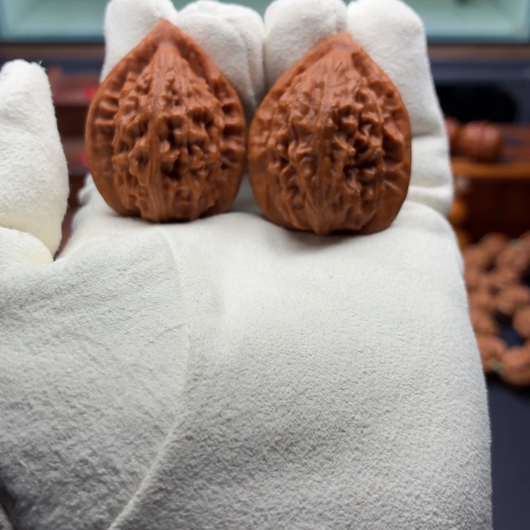 潮***爸把件文玩核桃大红袍