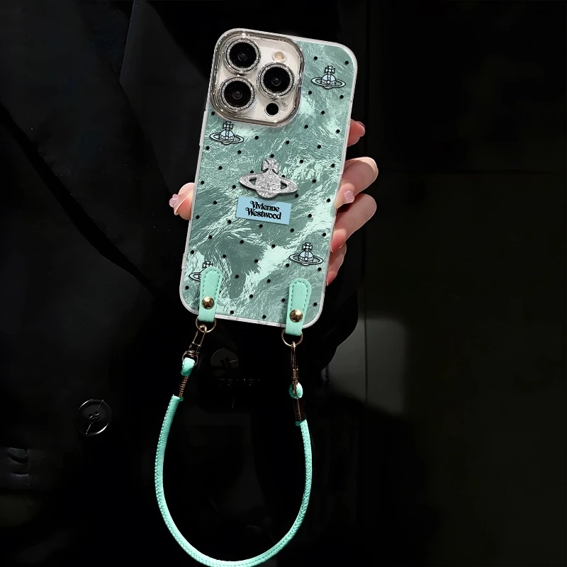 绿底西太后手机壳适用于苹果16/华为/oppo/vivo个性流行小众ins新