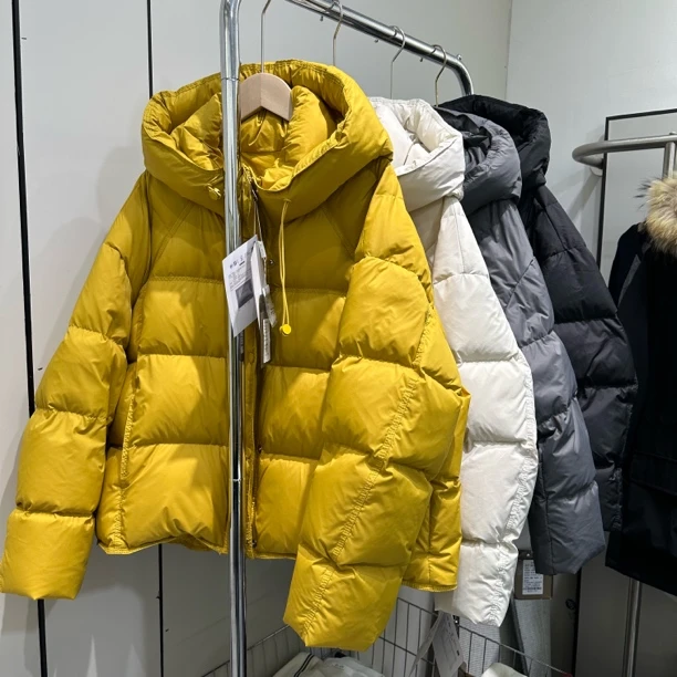 【娇娇大姐】连帽白鸭绒短款羽绒服8802