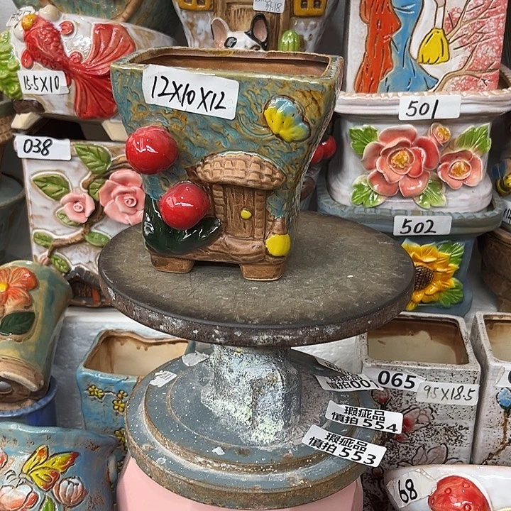 粗陶材质多肉花盆