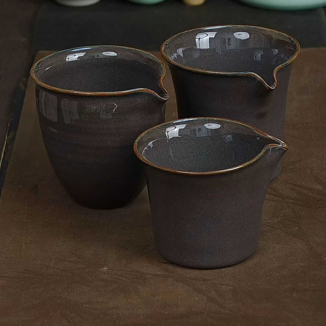 紫雀羽公道严卫恩青瓷功夫茶壶手工分茶器复古茶具盖杯