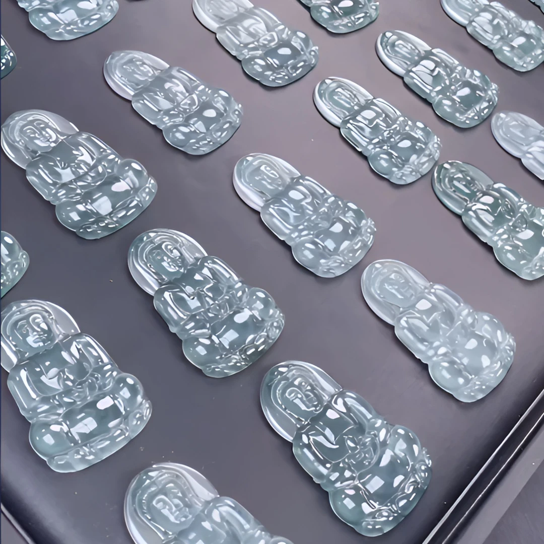 李书锦保真天然高品质翡翠蓝水观音吊坠【拍一发一】 多样性发货