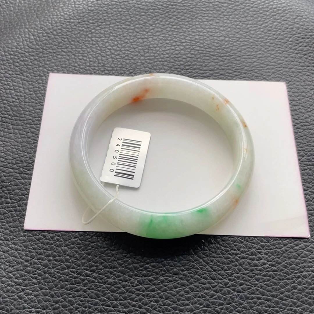 翡翠未镶嵌手镯39号55正圈纹