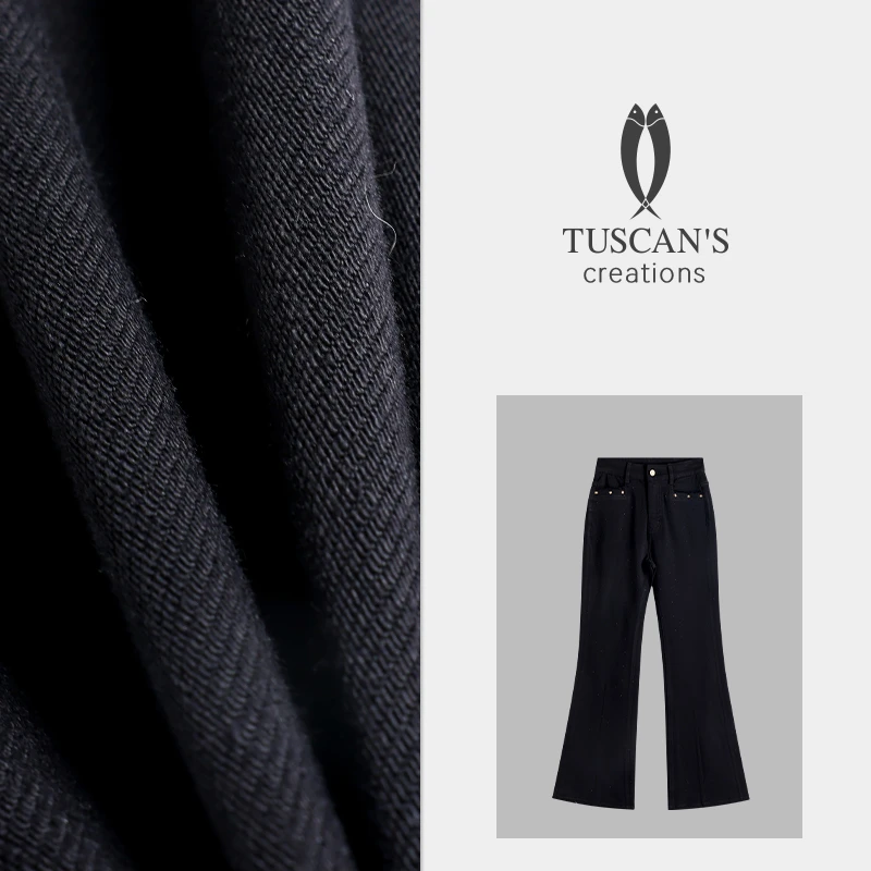TUSCAN'S CREATIONS双11好物女士显瘦喇叭牛仔裤休闲长裤时代双鱼